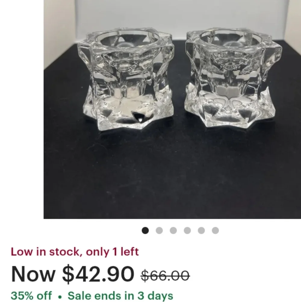 ✨ SPARKLING STAR PAIR HEAVY CRYSTAL VERSATILE CANDLE HOLDERS EVC